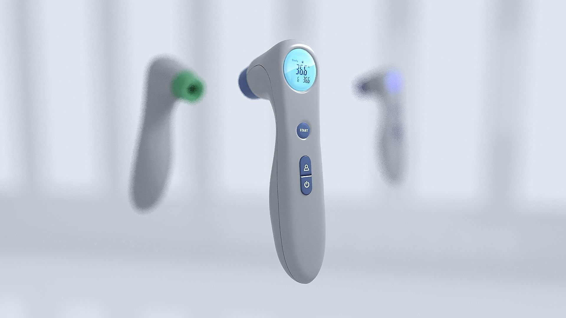 Infrared Modern thermometer 3D model_1