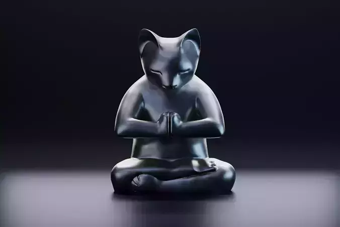 Yoga cat 2 3D print model