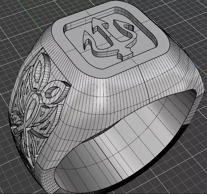 trident ring Free 3D model