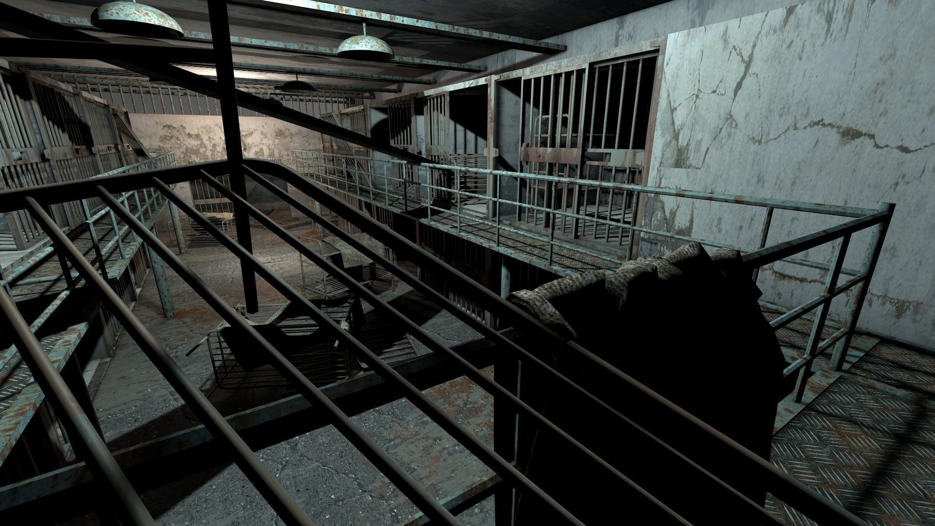 Abandoned Prison Block 3D model_9