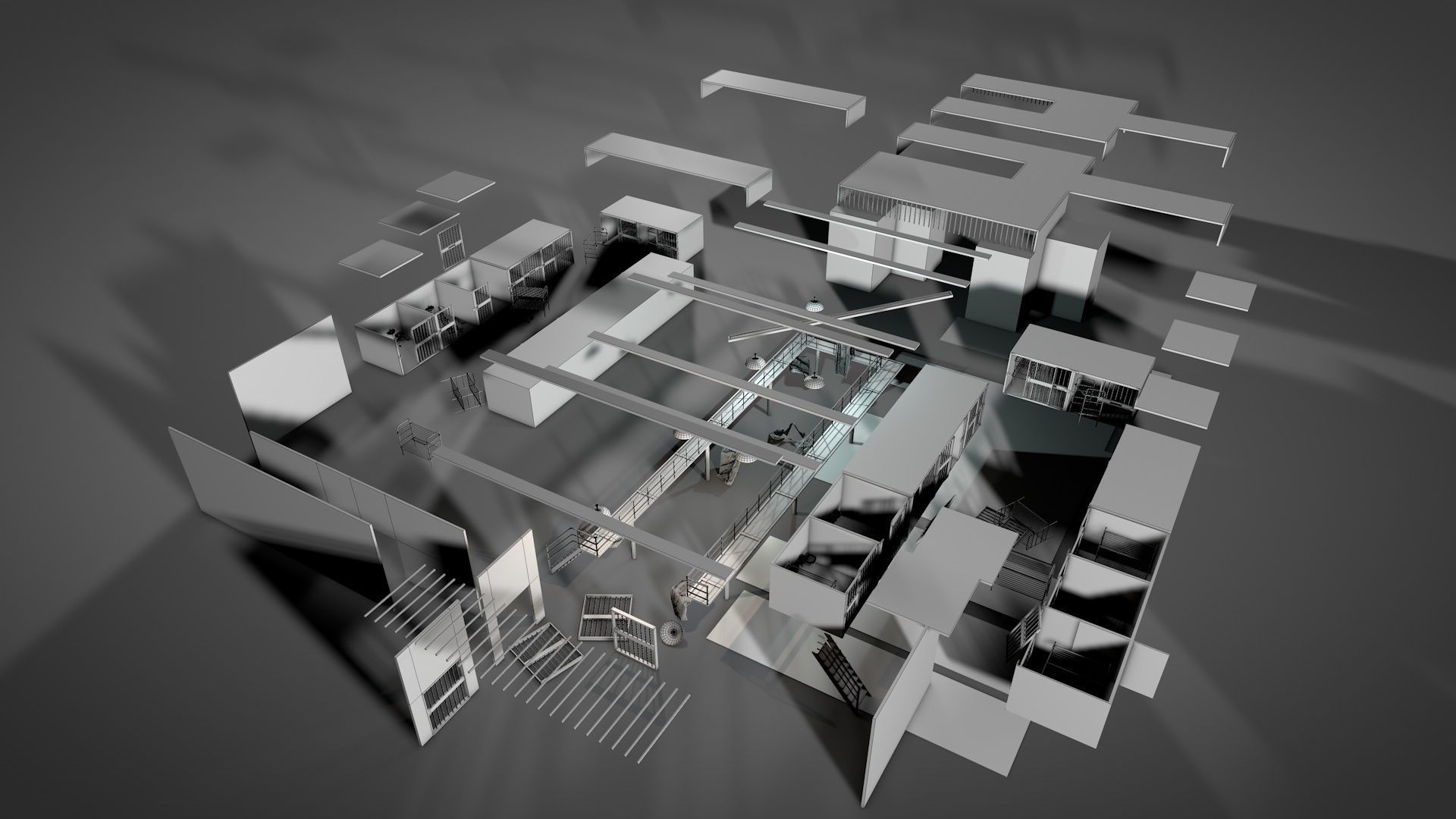 Abandoned Prison Block 3D model_29