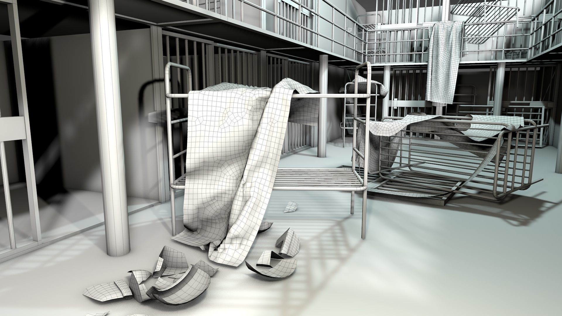 Abandoned Prison Block 3D model_26
