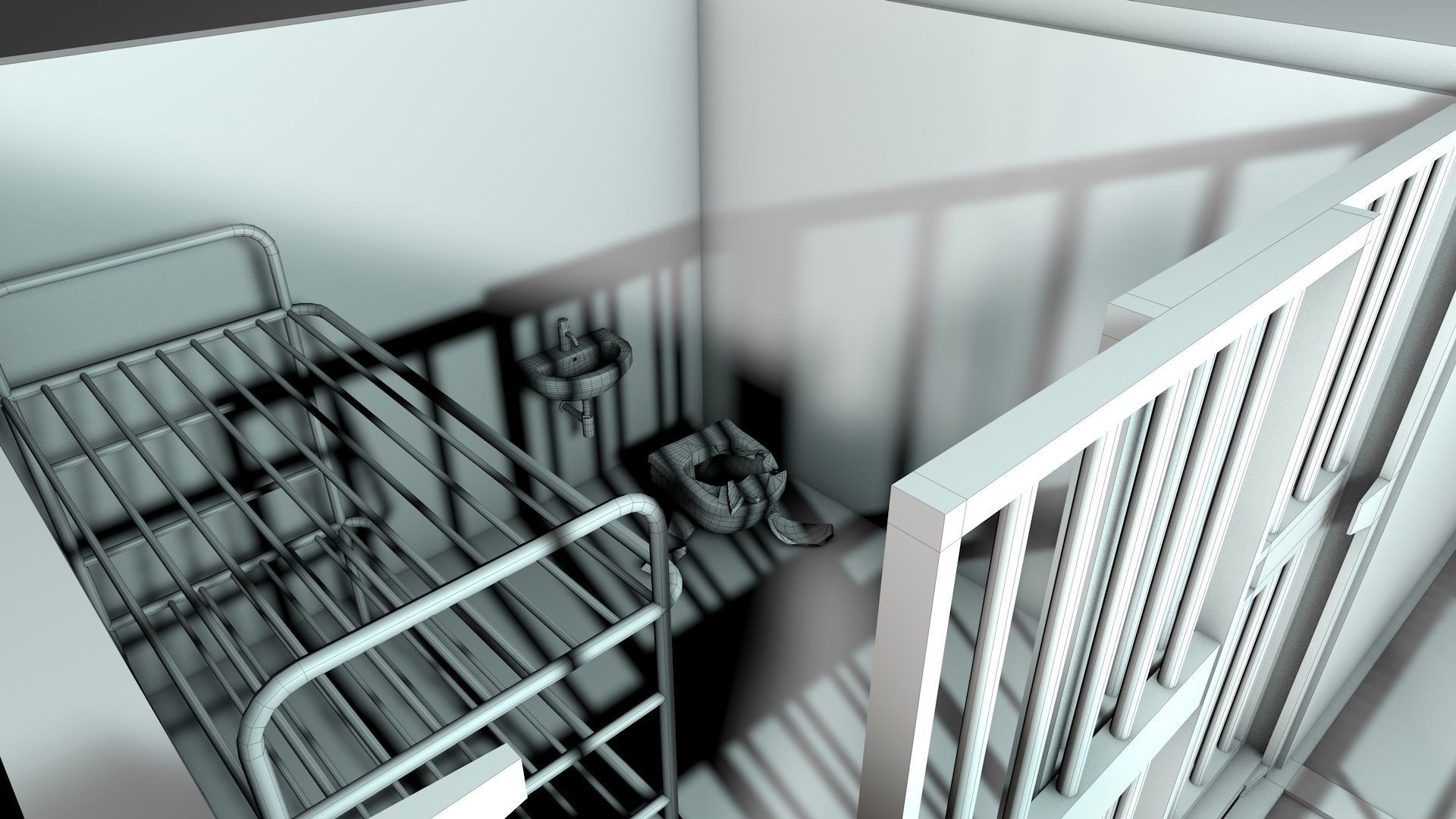 Abandoned Prison Block 3D model_27