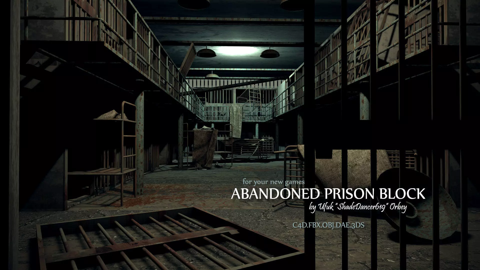 Abandoned Prison Block 3D model_0