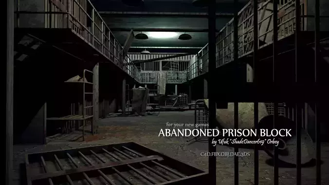 Abandoned Prison Block 3D model