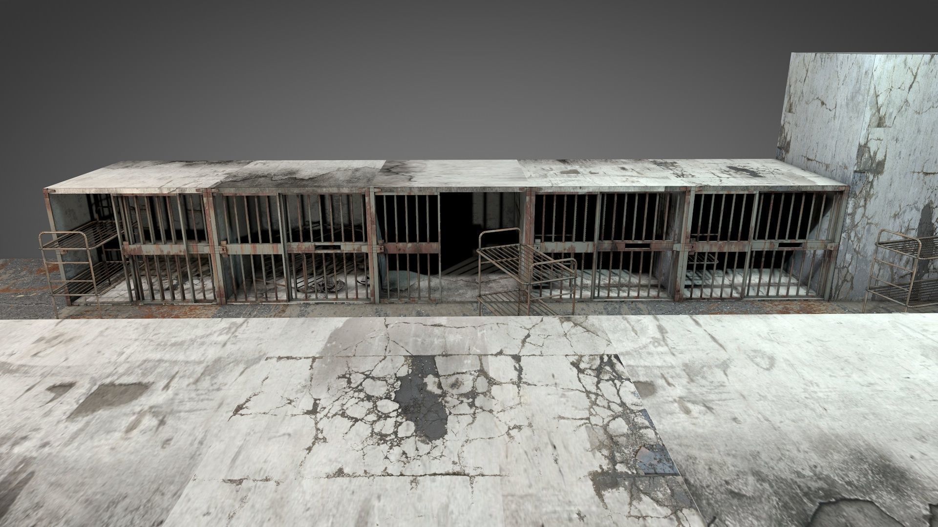 Abandoned Prison Block 3D model_21
