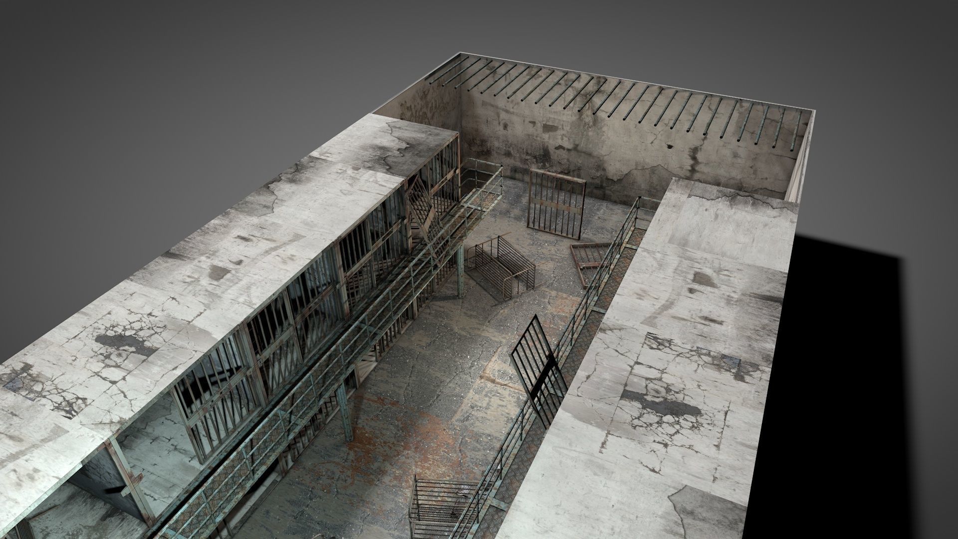 Abandoned Prison Block 3D model_22