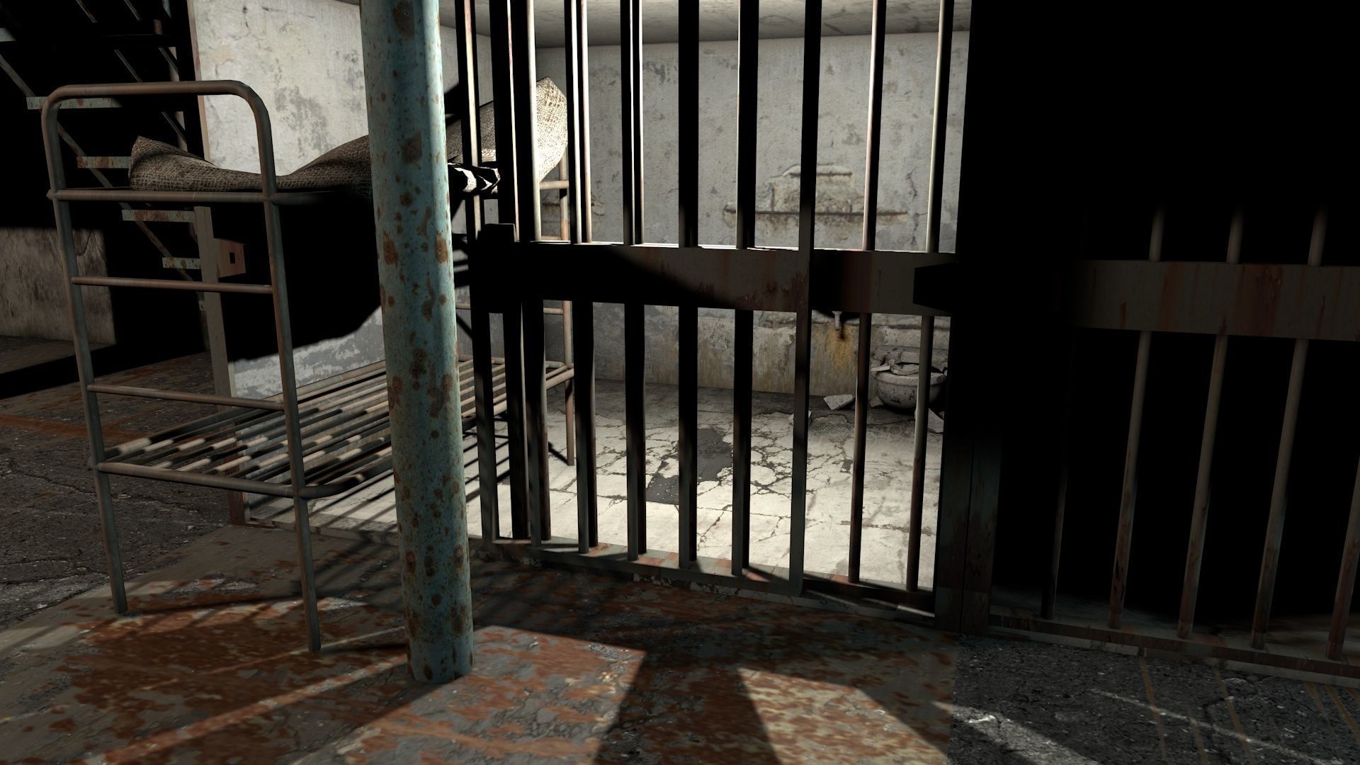 Abandoned Prison Block 3D model_7