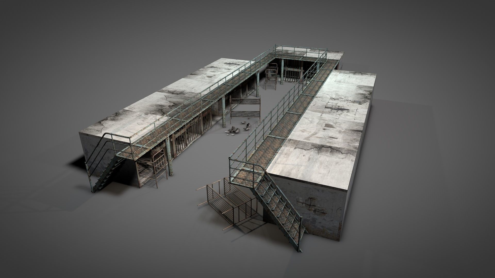 Abandoned Prison Block 3D model_18