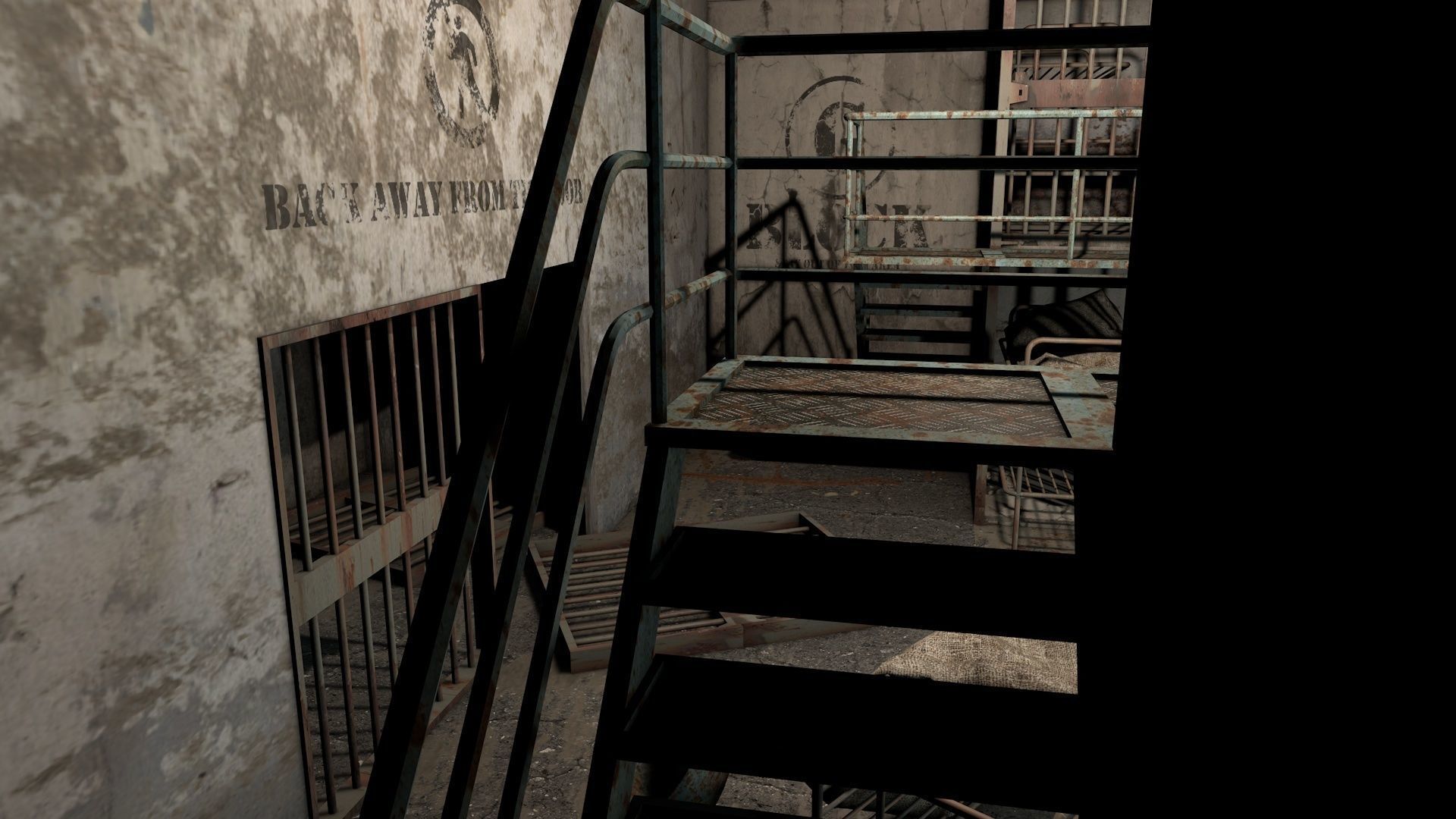 Abandoned Prison Block 3D model_8
