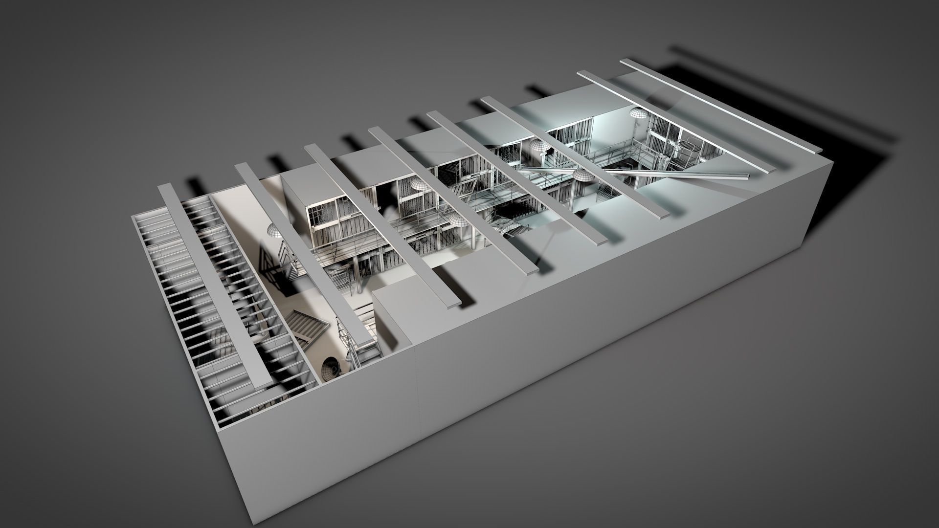 Abandoned Prison Block 3D model_23