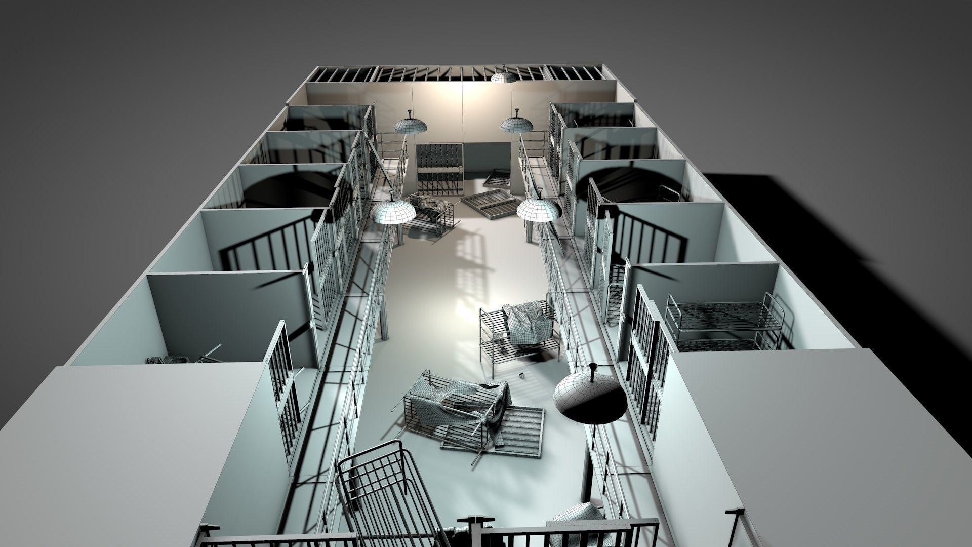 Abandoned Prison Block 3D model_24