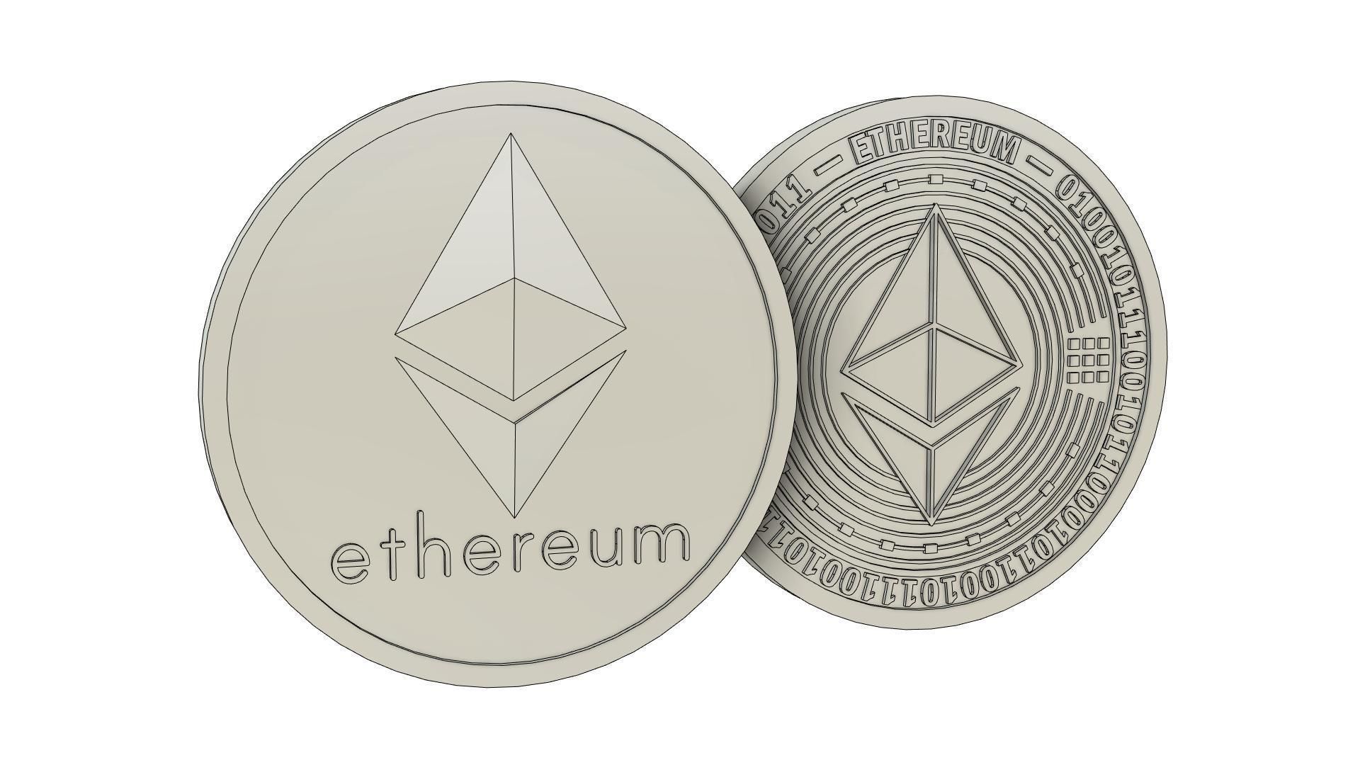 Ethereum Coin 3d Model - Ethereum STL 3d Print 3D print model_4