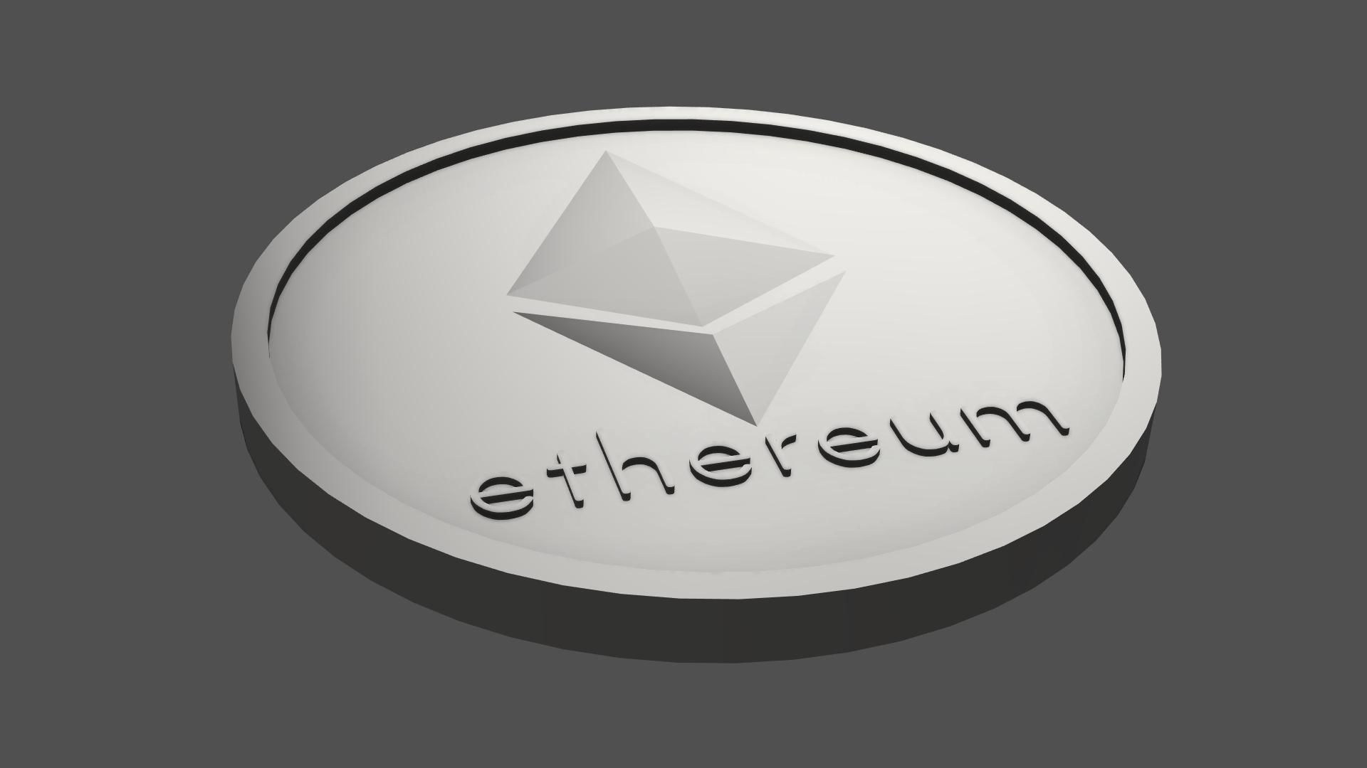 Ethereum Coin 3d Model - Ethereum STL 3d Print 3D print model_3