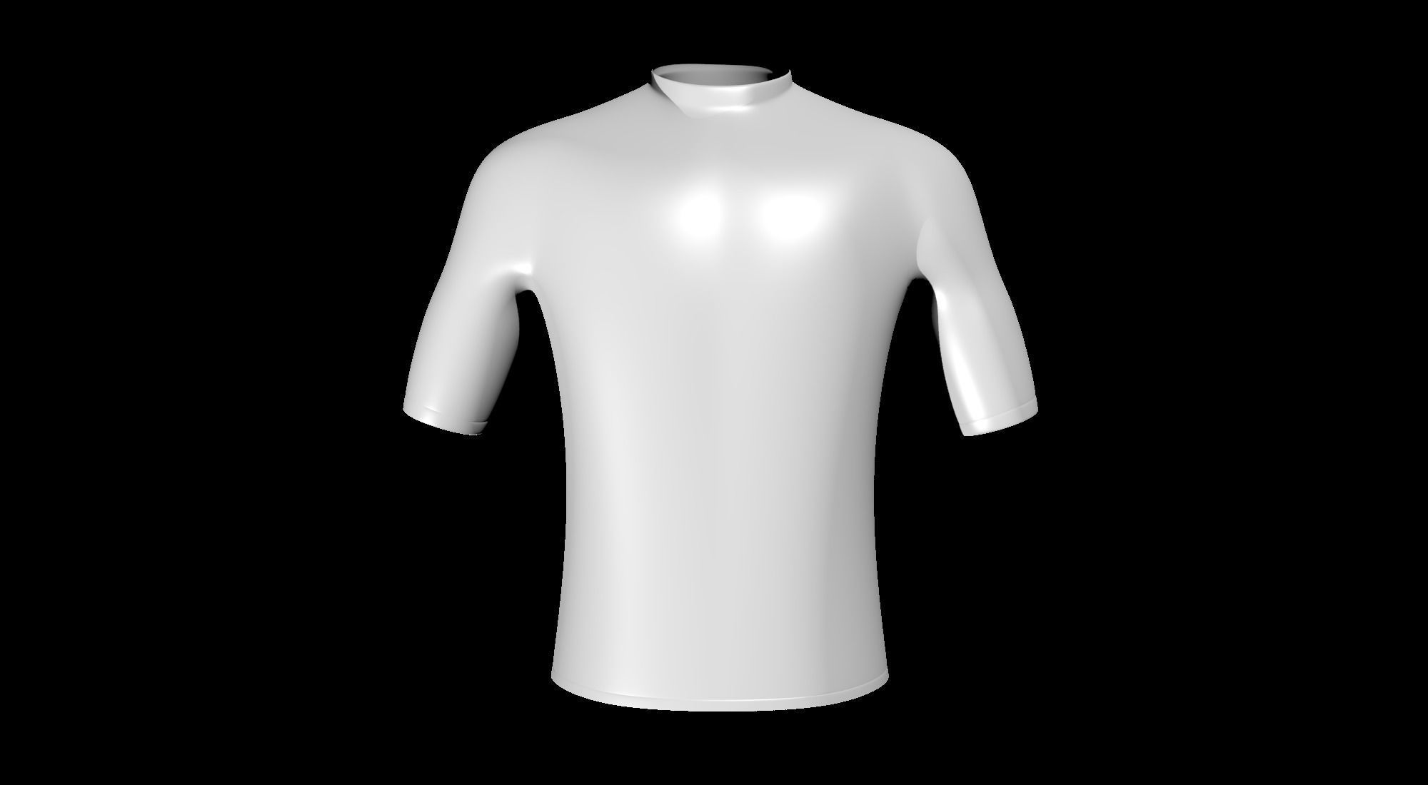 Basic T-Shirt 3D model_1