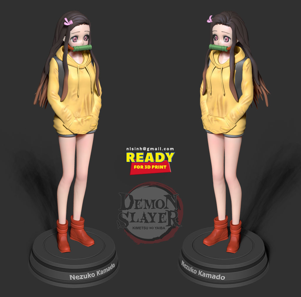 Nezuko Kamado - Demon Slayer Fanart 3D print model_1