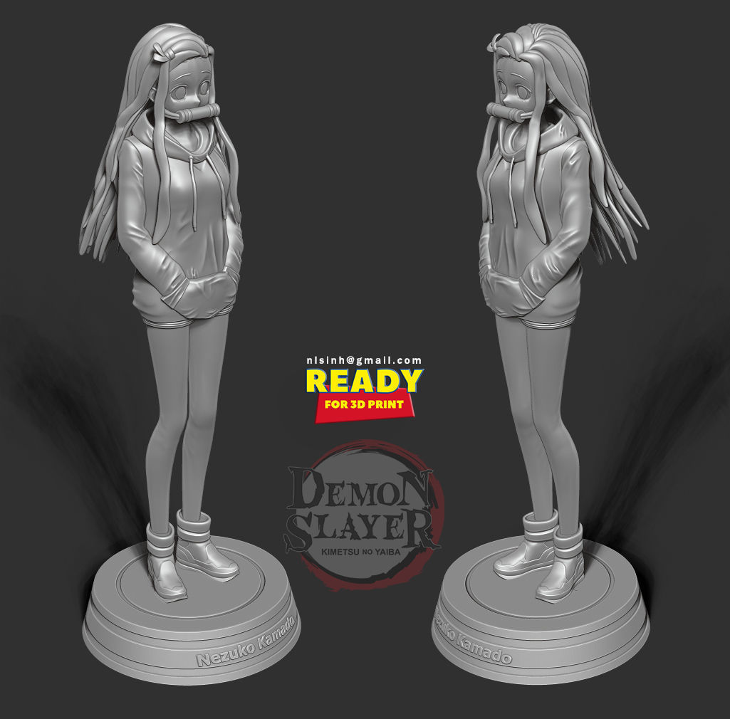 Nezuko Kamado - Demon Slayer Fanart 3D print model_3