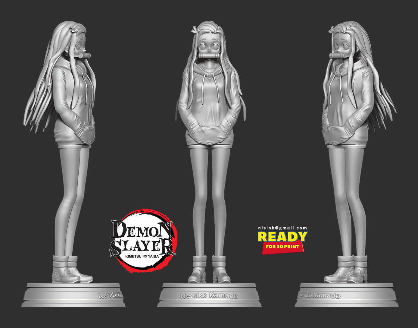 Nezuko Kamado - Demon Slayer Fanart 3D print model_6