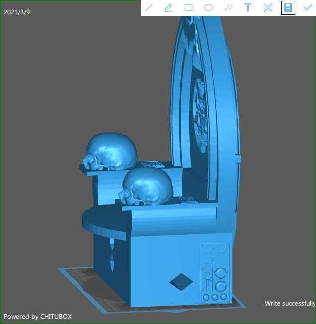 Evil Batman Throne 3D print model_2