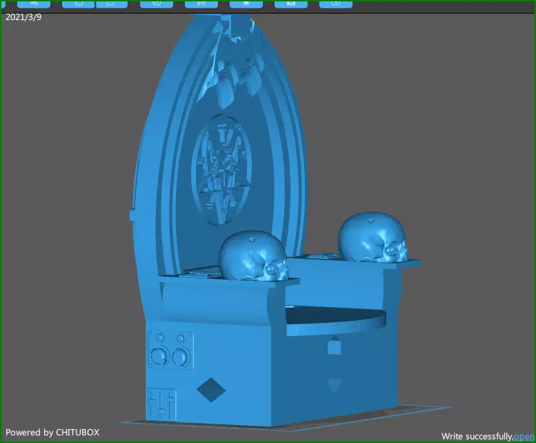 Evil Batman Throne 3D print model_0