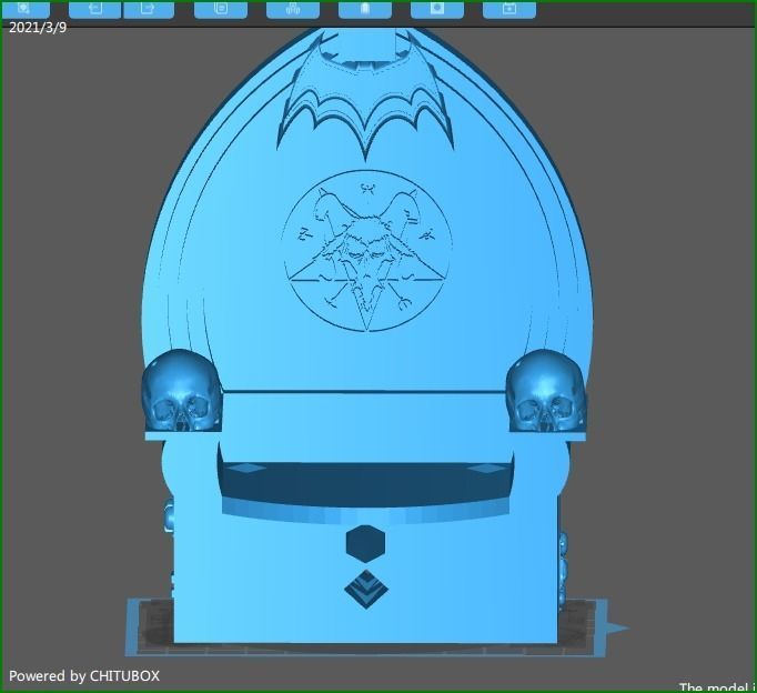 Evil Batman Throne 3D print model_1