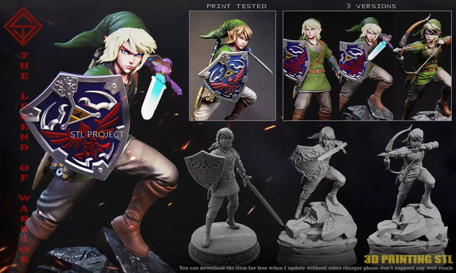 The Legend of Warrior 3D print model