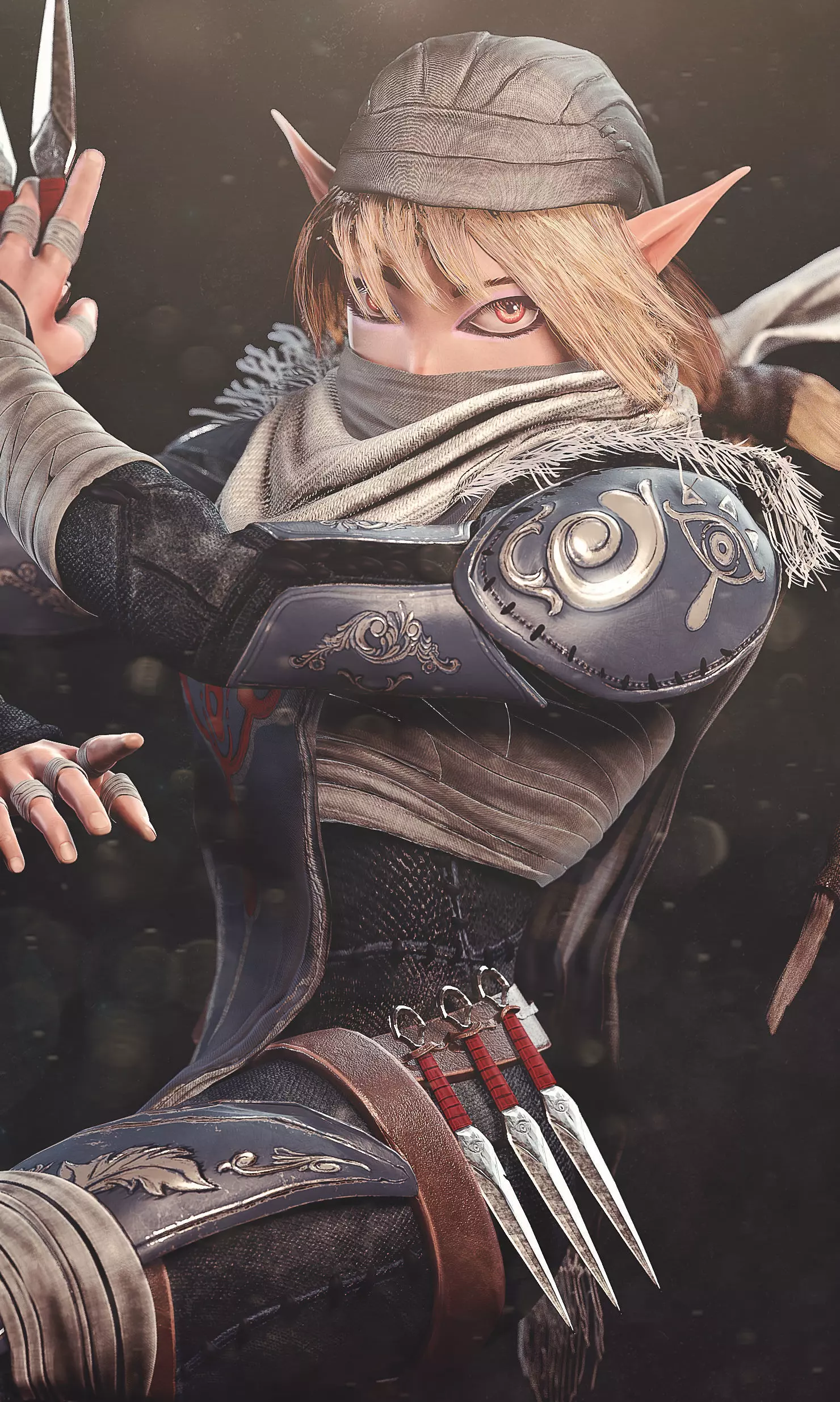 Sheik woman in armor 3D model