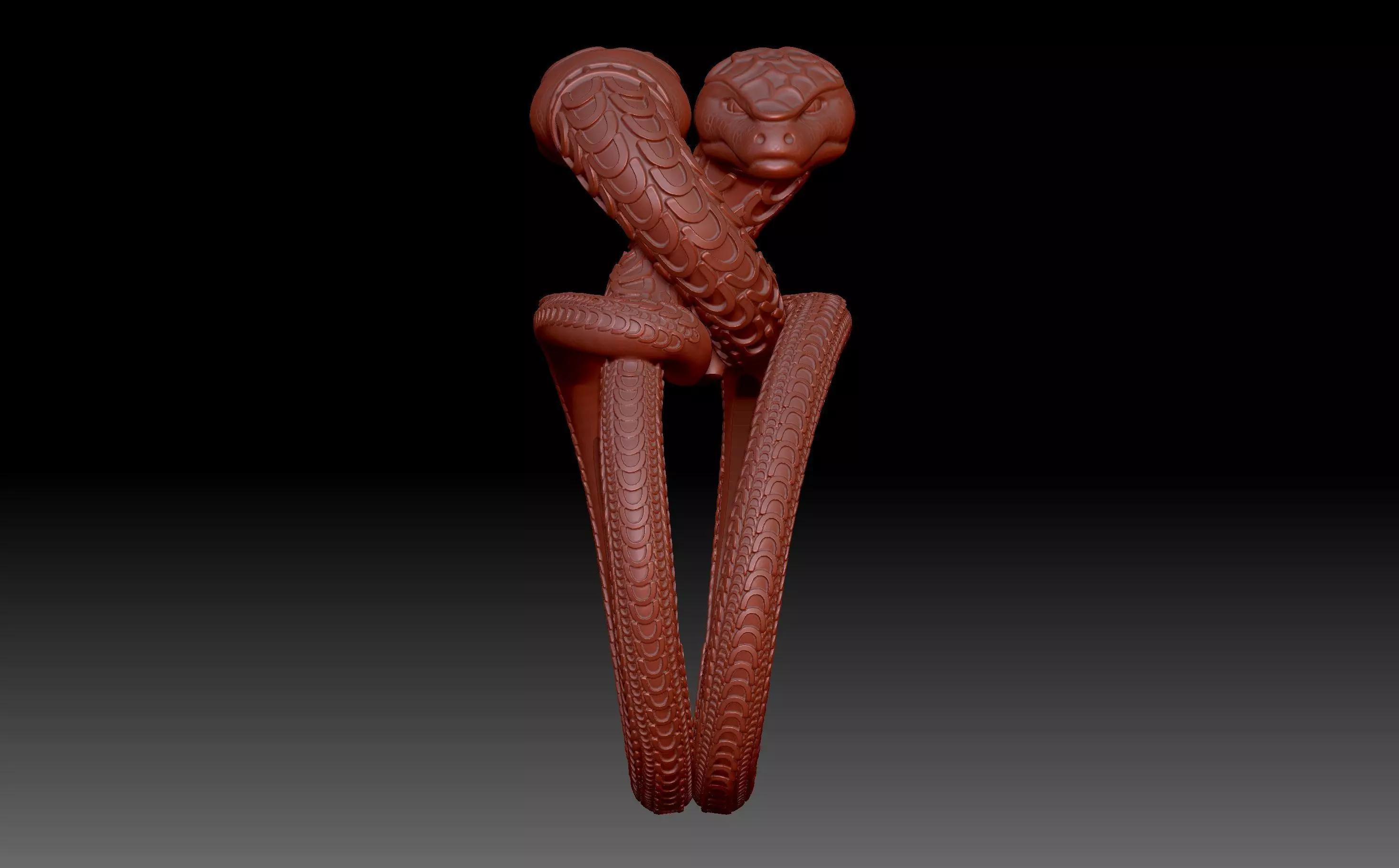 Snake Jewelry Ring 3d print model  3D model_0
