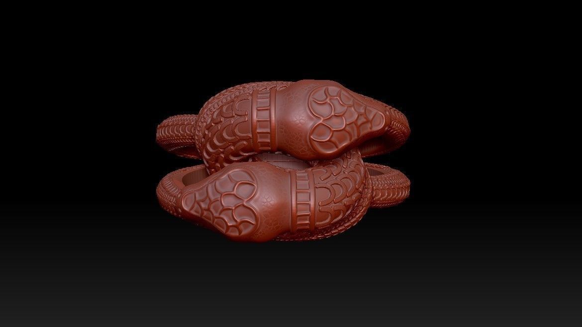 Snake Jewelry Ring 3d print model  3D model_8
