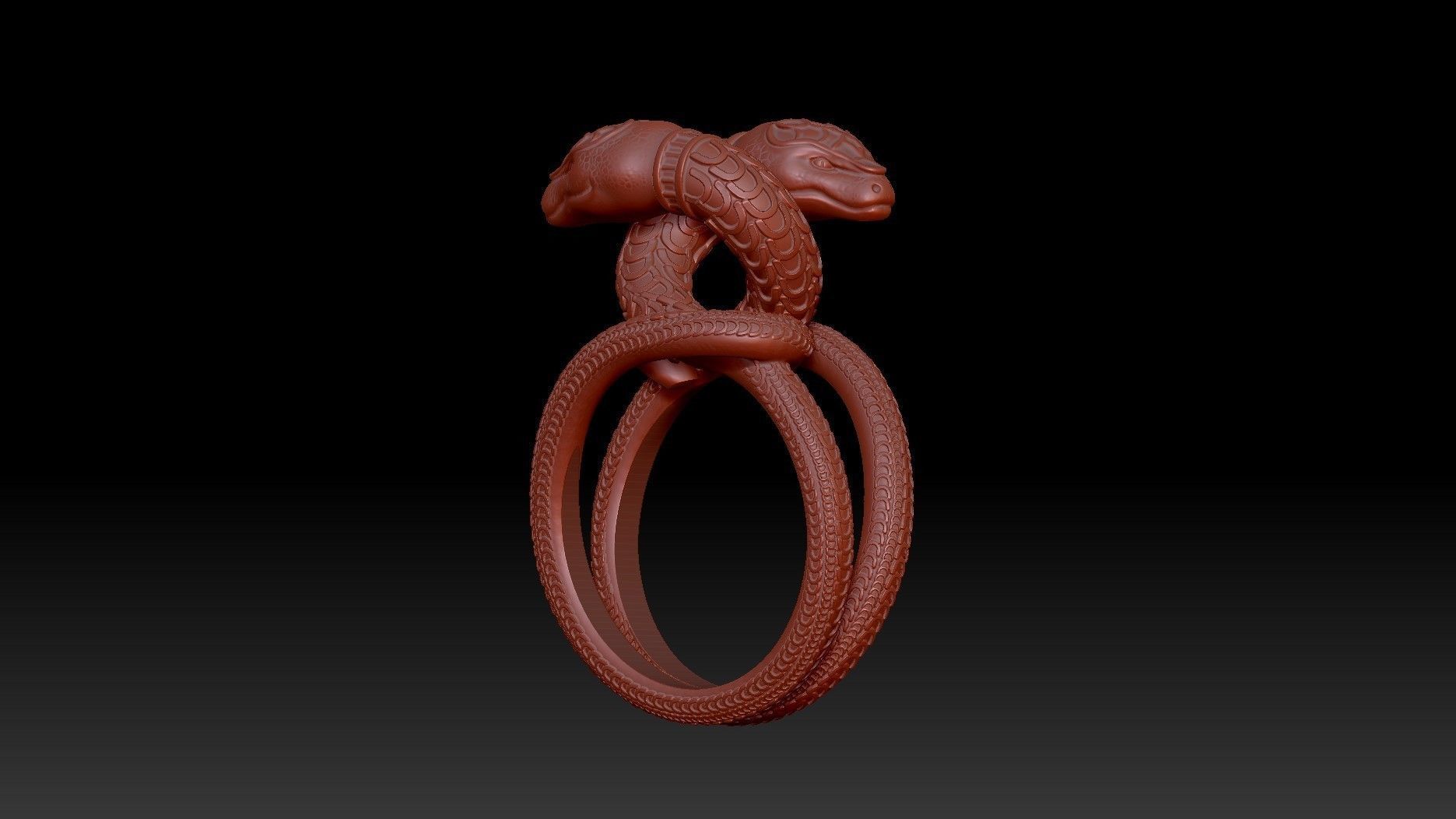 Snake Jewelry Ring 3d print model  3D model_5