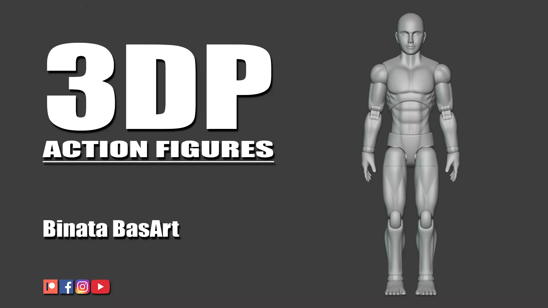 3DP Action Figures - Binata BasArt Pinless 3D print model