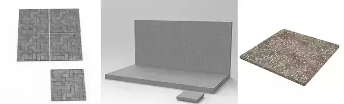 Texture 4K Set 1 wall with box in middle