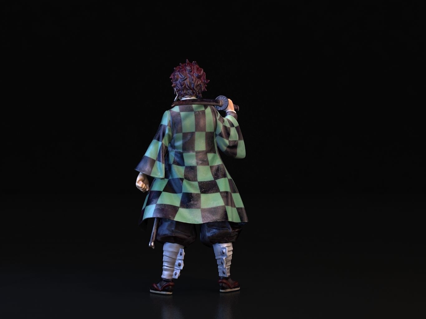 TANJIRO 3D person holding sword 3D model_8