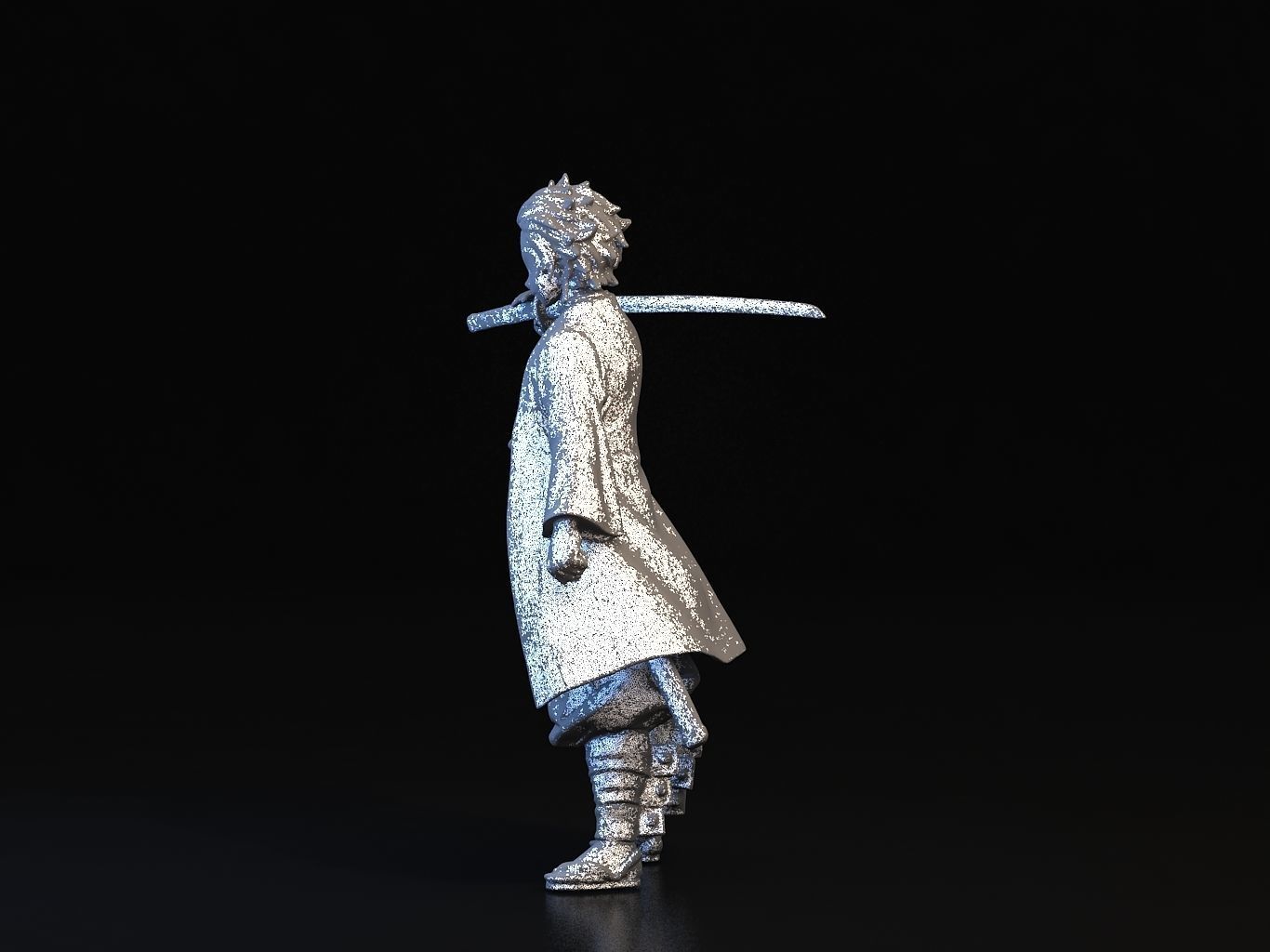 TANJIRO 3D person holding sword 3D model_28
