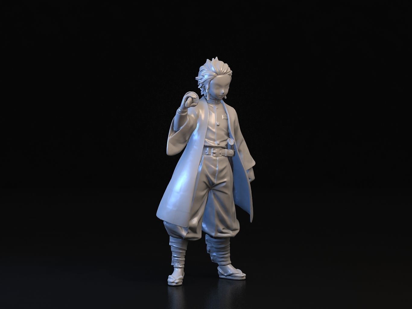 TANJIRO 3D person holding sword 3D model_14