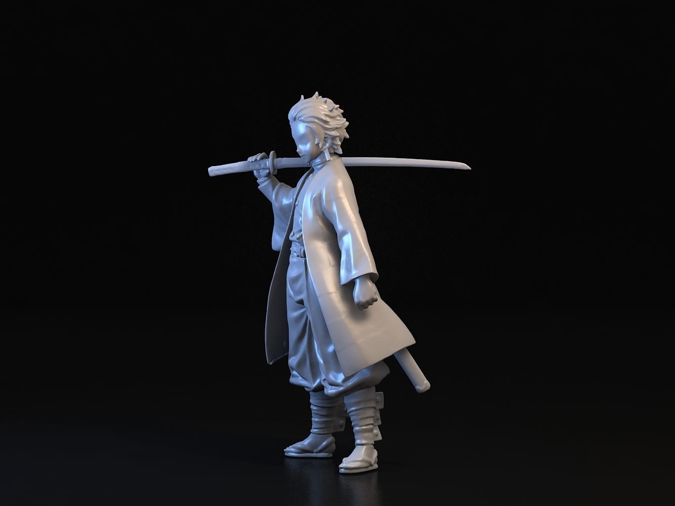 TANJIRO 3D person holding sword 3D model_20