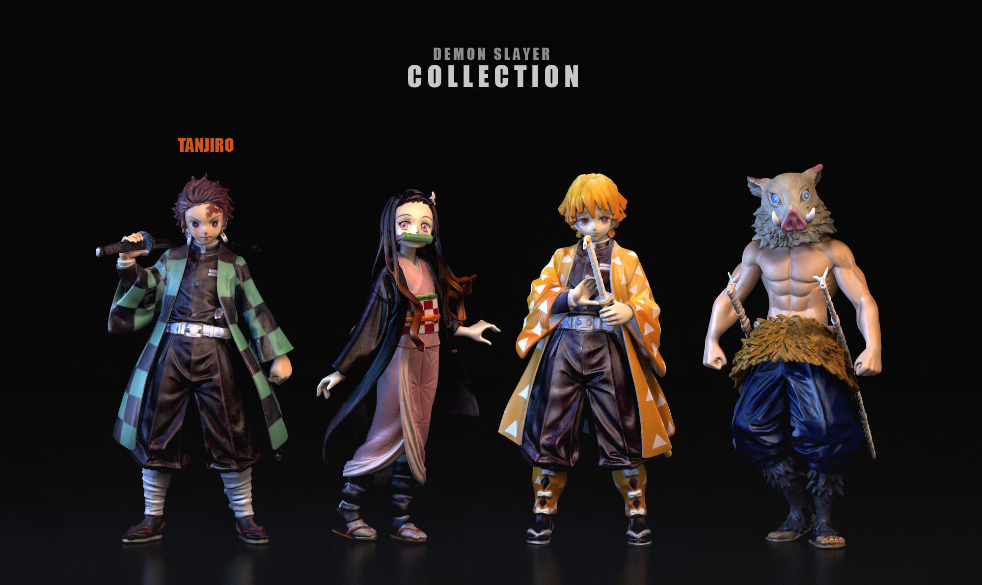 TANJIRO 3D person holding sword 3D model_31