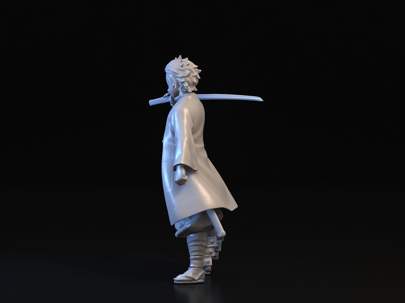 TANJIRO 3D person holding sword 3D model_19