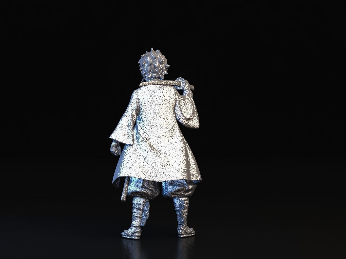 TANJIRO 3D person holding sword 3D model_26
