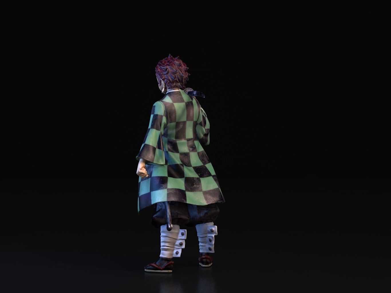 TANJIRO 3D person holding sword 3D model_9