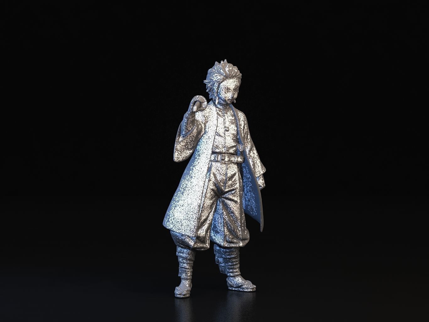 TANJIRO 3D person holding sword 3D model_23