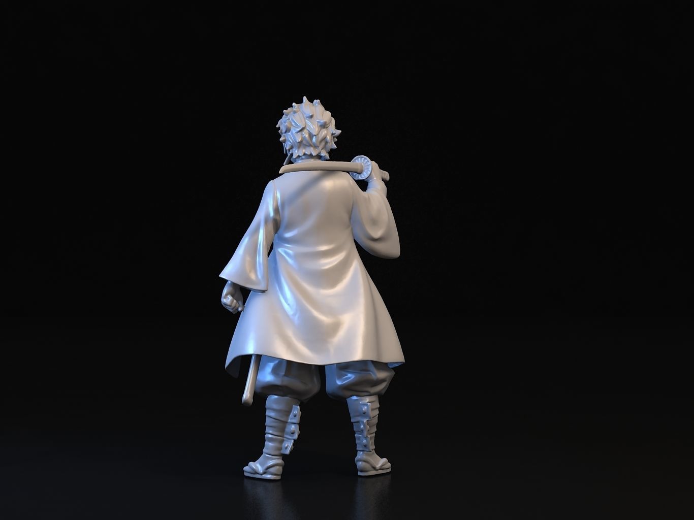 TANJIRO 3D person holding sword 3D model_17