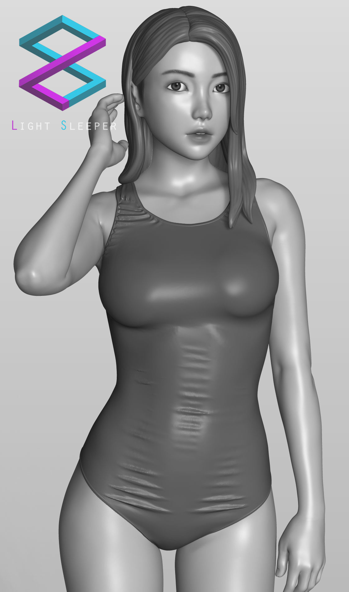 Swimsuit Girl 3D print model_4