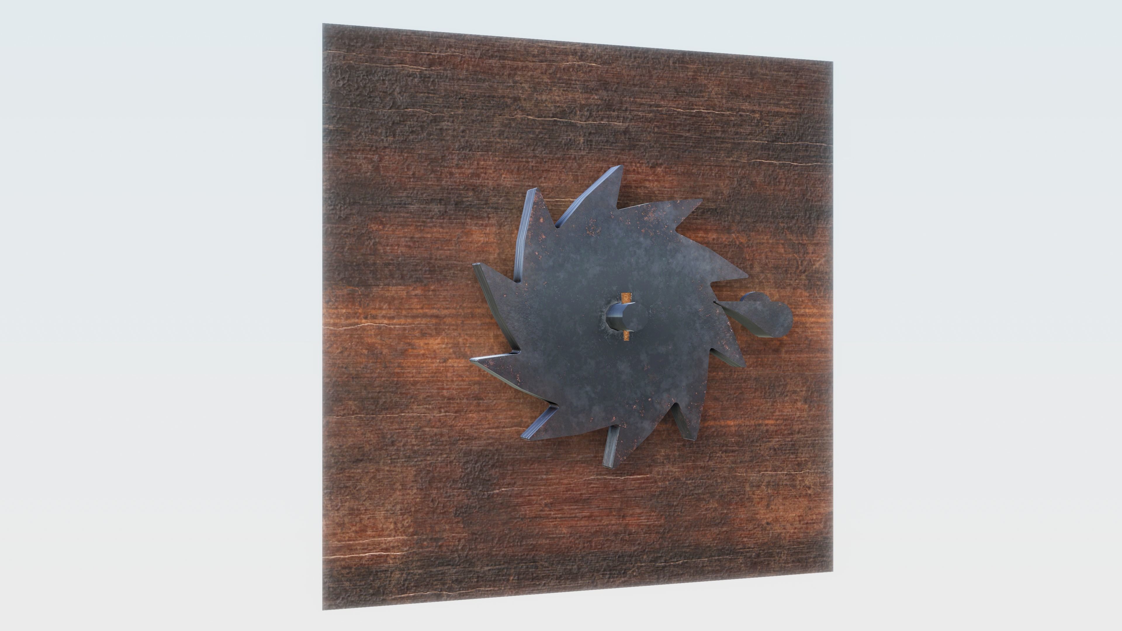 Medieval Levers and Gears Low-poly 3D model_2