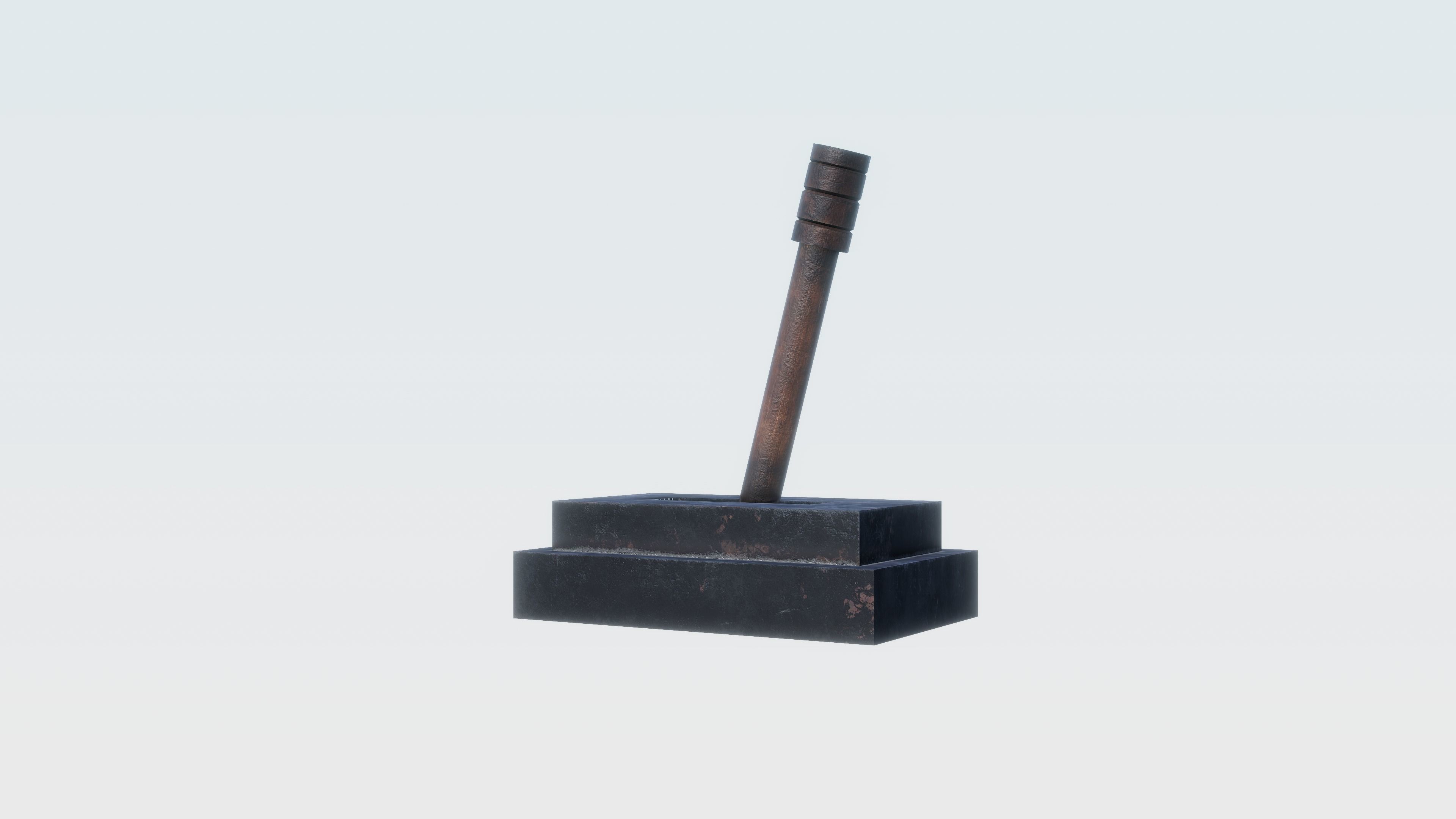 Medieval Levers and Gears Low-poly 3D model_5