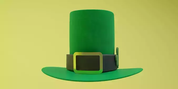 St Patricks Day Leprechaun Hat and Shamrock