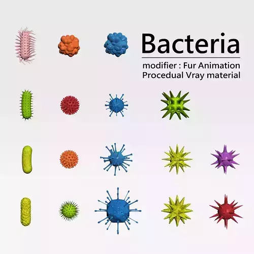 Bacterias Virus 3D model