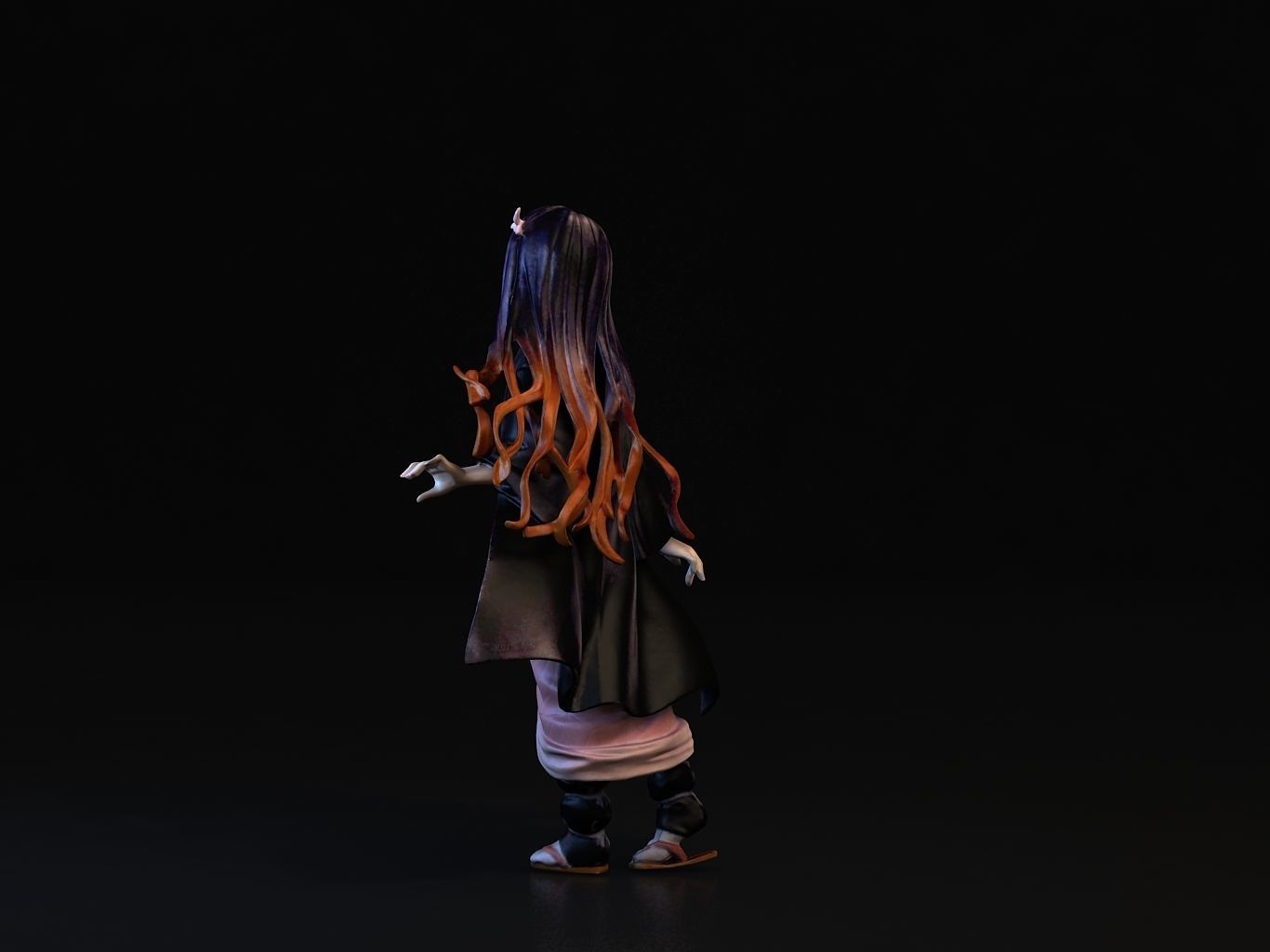 NEZUKO 3D person phantom of abyss 3D model_8