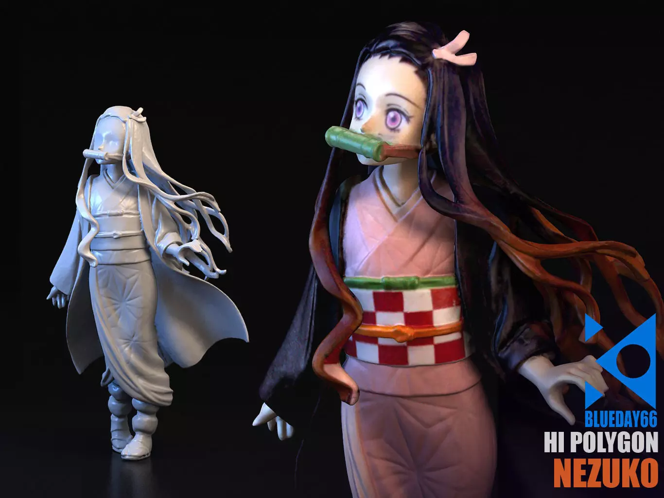 NEZUKO 3D person phantom of abyss 3D model_0