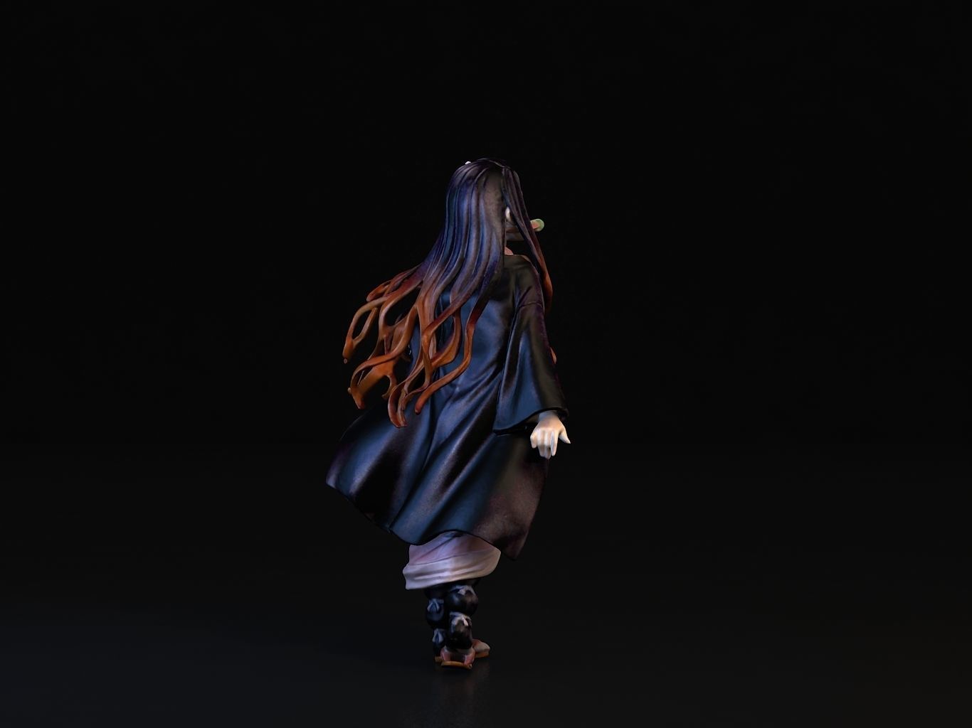 NEZUKO 3D person phantom of abyss 3D model_6